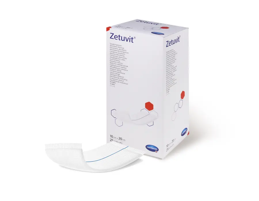 7260_KOMPRES ZETUVIT STERILNI 10X20CM 25KS